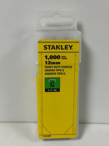 [  حديديSTAPLES  12 ملم(G) - TRA708T ]  STANLEY STAPLES 12MM (G) - TRA708T 