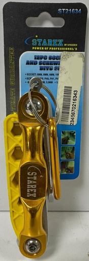 [ STAREX 12PCS  مقبس&  مفكBITS  قطع- ST21634 ]  STAREX 12PCS SOCKET & SCREWDRIVER BITS SET - ST21634 