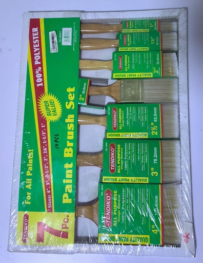 [ NO.2800/7 - طقم فرشة ]  TENDIKO 7PCS PAINT BRUSH SET 1" - 4" - NO.2800/7 