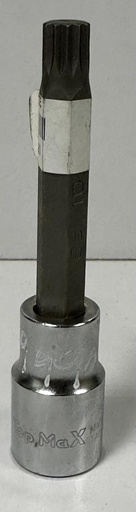 [ حبة النكى طويل 10 مم ]  TOP MAX CR-V M10 SPLINE BIT SOCKET LONG - TAIWAN 