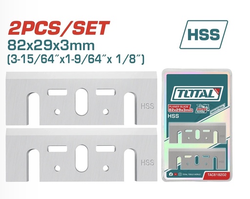 [  التقنية جبسPLANNER 280X41MM ]  TOTAL 2XPLANNER BLADES 82X29X3MM -TAC618202 