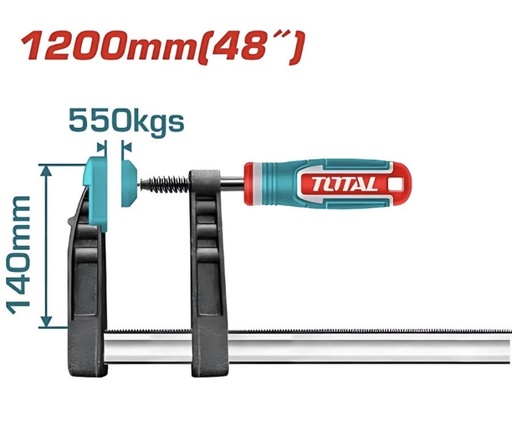 [ THT131402 - مربط نجار ]  TOTAL F-CLAMP 140X1200MM - THT131402 