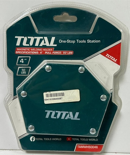 [ TAMWH50046 - حامل لحام مغناطيسي متعدد الزوايا ]  TOTAL MAGNETIC WELDING HOLDER 4" 50LBS - TAMWH50046 