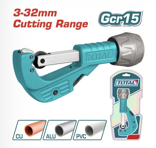 [ THT53321 - مقص مواسير ]  TOTAL PIPE CUTTER GREEN 3-32MM - THT53321 