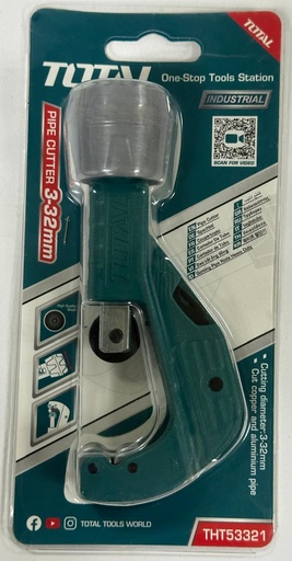 [ THT53321 - مقص مواسير ]  TOTAL PIPE CUTTER GREEN 3-32MM - THT53321 