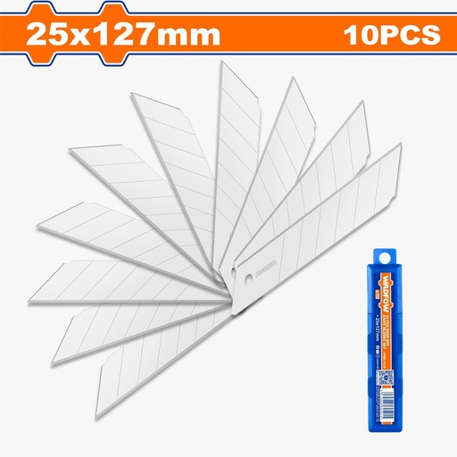 [ WMK1K25 KNIFE BLADE SET ]  WADFOW 10PC KNIFE BLADE SET 25X127MM -CHINA 