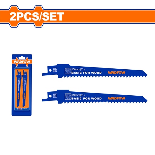 [ WJT611D شفرة للخشب ]  WADFOW 2PCS RECIPROCATING SAW BLADE FOR WOOD 