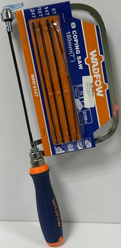 [ WHF5107 - الإطار منشارا ]  WADFOW COPING SAW 7" 180MM WITH 4BLADE ORANGE/BLUE HANDLE 