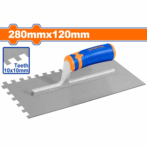[ مجرفة تجصيص بالأسنان 280ملم*120ملم ]  WADFOW PLASTERING TROWEL WITH TEETH 280MX120MM 