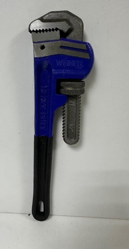[ 12" - مفتاة جلمبو ]  WEINER ADJUSTABLE PIPE WRENCH BLACK/BLUE 12" -CHINA 