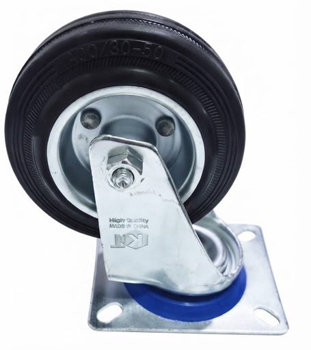 [ 100/30-50 4" - كفر اسود متحرك ]  WHEEL BLACK BEARING 4'' 100/30-50 - KIT/PRC 