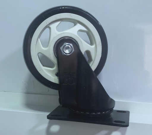  WHEEL BLACK RUBBER BEARING 4" 100MM - BMB 