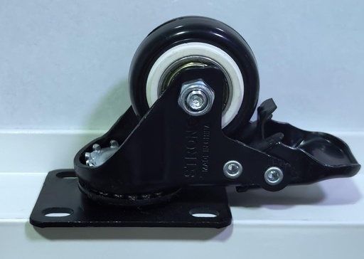  WHEEL BLACK RUBBER BREAK 1.5" 40MM - PRC 