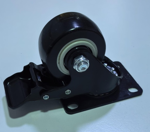  WHEEL BLACK RUBBER BREAK 2.5" 65MM 