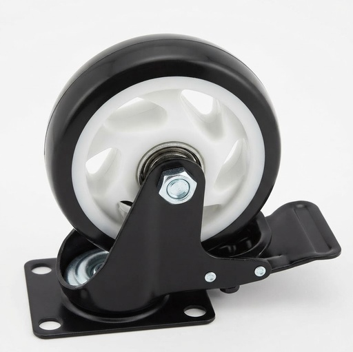 BMB WHEEL BLACK RUBBER BREAK 4" 100MM-CHINA/1138-003