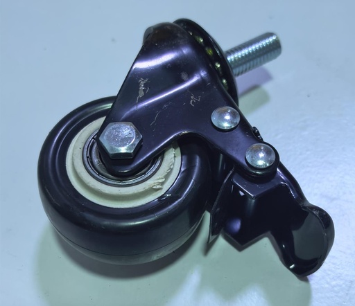  WHEEL BLACK RUBBER BREAK BOLT TYPE 2" 60MM 