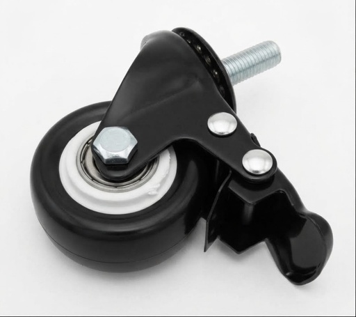  WHEEL BLACK RUBBER BREAK BOLT TYPE 2" 60MM 