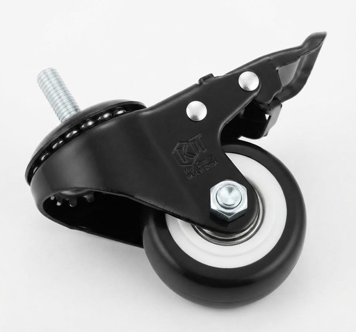  WHEEL BLACK RUBBER BREAK BOLT TYPE 2.5" 65MM 