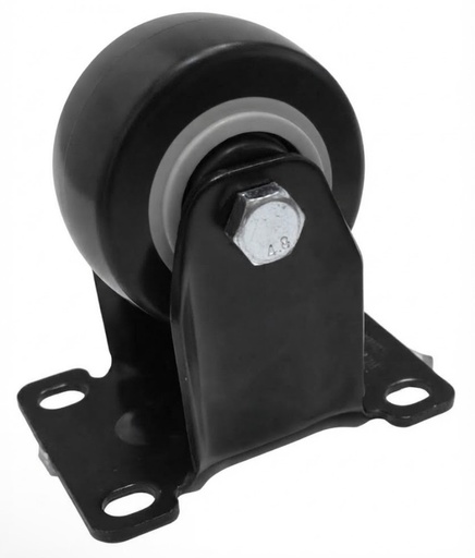 [ 65MM 2.5" - كفر اسود ربر  شابت ]  WHEEL BLACK RUBBER FIX 2.5" 65MM 