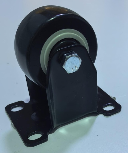 [ 65MM 2.5" - كفر اسود ربر  شابت ]  WHEEL BLACK RUBBER FIX 2.5" 65MM 