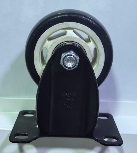  WHEEL BLACK RUBBER FIX 3" 75MM 