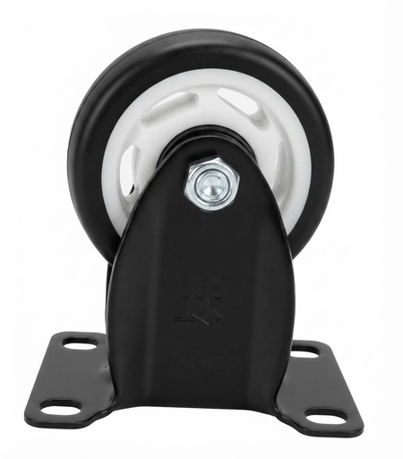 WHEEL BLACK RUBBER FIX 3" 75MM 
