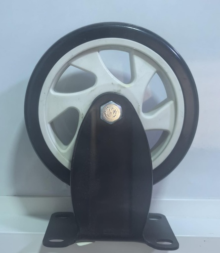[ 100MM 4" - كفر اسود ربر  شابت ]  WHEEL BLACK RUBBER FIX 4" 100MM - BMB/KIT 