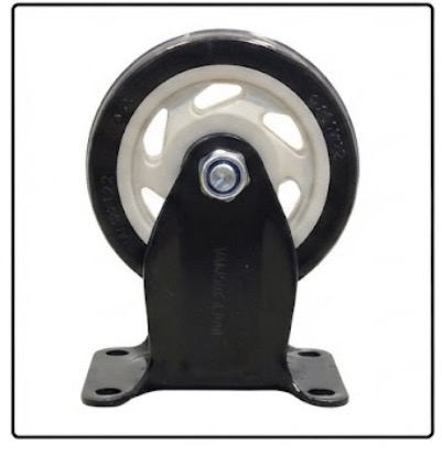 [كفر اسود ربر  شابت]  WHEEL BLACK RUBBER FIX 4" 100MM - BMB/KIT 