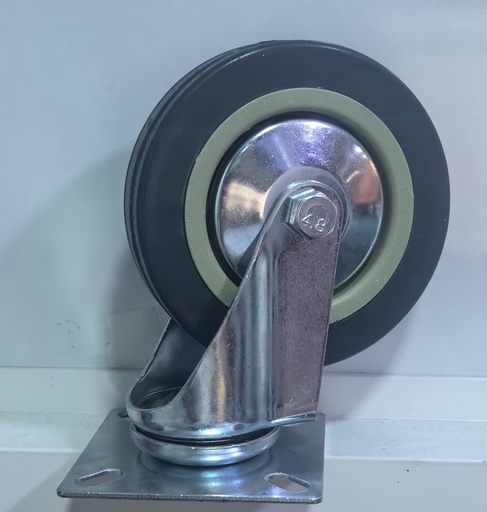 [ 100MM 4" - كفر رمادي متحرك ]  WHEEL GRAY BEARING TYPE 100X27 100MM - KIT 