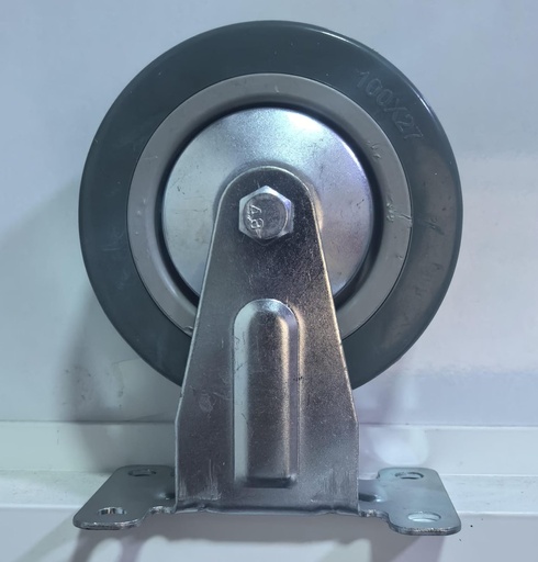 [ 100MM 4" - كفر رمادي فرملة ]  WHEEL GRAY FIX TYPE 4" 100X27 100MM - STRONG 