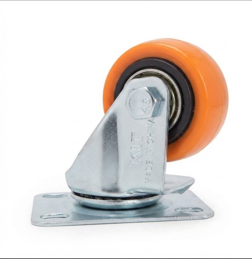 WHEEL ORANGE RUBBER BEARING 1.5" 40MM - FORCE/KIT 