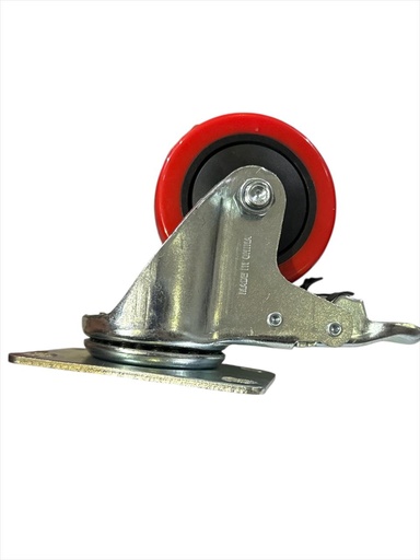 WHEEL RED RUBBER BREAK H/DUTY 3" 75X32 - BMB