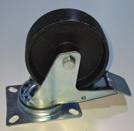 [ 4" - كفر حديد متحرك ]  WHEEL STEEL BREAK TYPE 4" 100MM - KIT/STRONG 