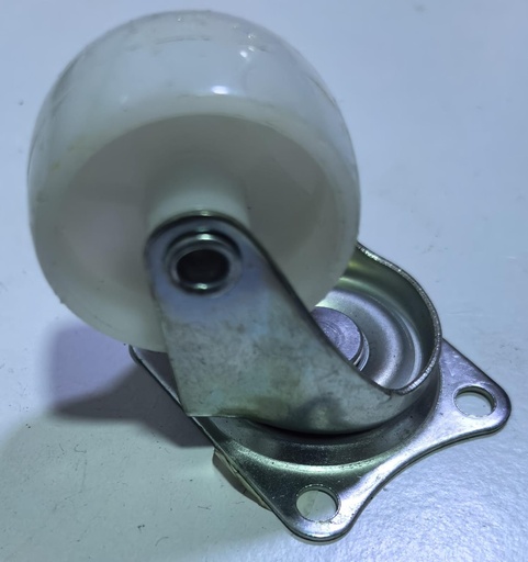 [ 1.5" - كفر ابيض بلاستيك متهرك ]  WHEEL WHITE PLASTIC 1.5" BEARING TYPE (NO-192) - 20003227 