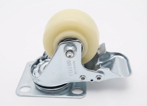  WHEEL WHITE RUBBER 2"BREAK TYPE - STRONG 