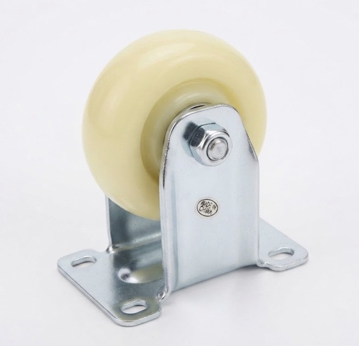  WHEEL WHITE RUBBER 3" FIX TYPE - WORKABLE 