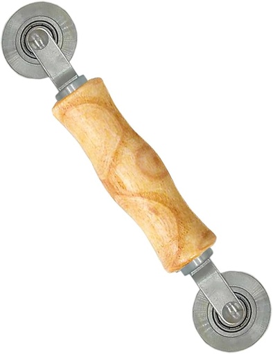 [ بكرة سلك تايوانى ]  WINDOW RUBBER BEADING WHEEL END WOOD HANDLE - TAIWAN 