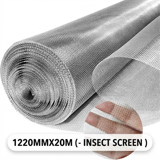  WIRE MESH ALUMINIUM 1220MMX20M - (INSECT SCREEN) 