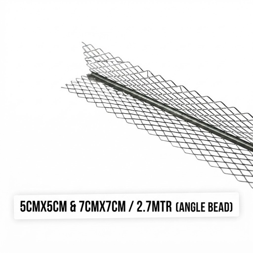 [ شبك اسلاك زاوية ]  WIRE MESH CORNER (ANGLE BEAD) 5CMX5CM & 7CMX7CM-2.7MTR 