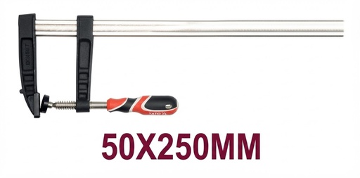 [ YT-6443 - مربط نجار50X250MM ]  YATO F-CLAMP RED/BLACK 50X250MM - YT-6443 