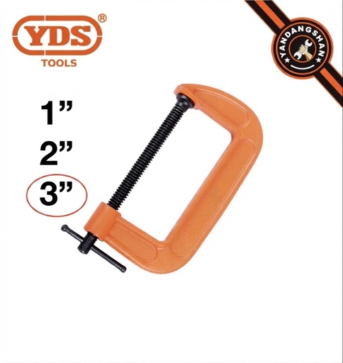 YDS C CLAMP RED  HEAVY DUTY 3" -CHINA
