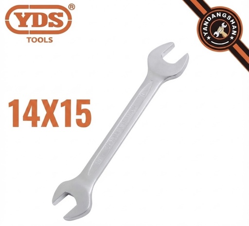 YDS DOUBLE OPEN END SPANNER SIVLER VANADIUM 14X15-CHINA/