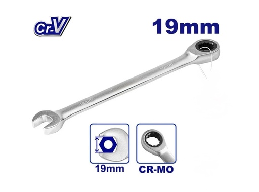 [YDS-0643] YDS COMBINATION RATCHET WRENCH 19MM -CHINA/