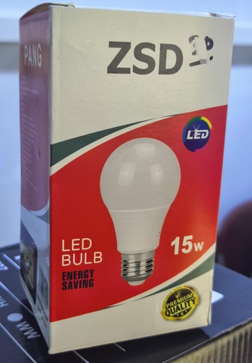 ZSD LED BULB 15W 220V 6500K/2700K WHITE -CHINA-QB015