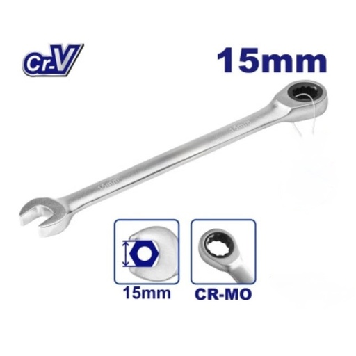 [YDS-0643] YDS COMBINATION RATCHET WRENCH 15MM -CHINA/0643