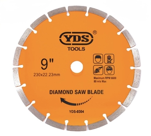 YDS DIAMOND SAW BLADE CUT 9"X230X22.2M -CHINA/0304