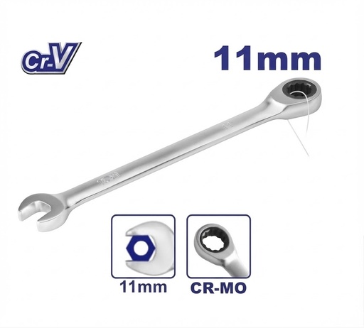 YDS COMBINATION RATCHET WRENCH 11MM -CHINA