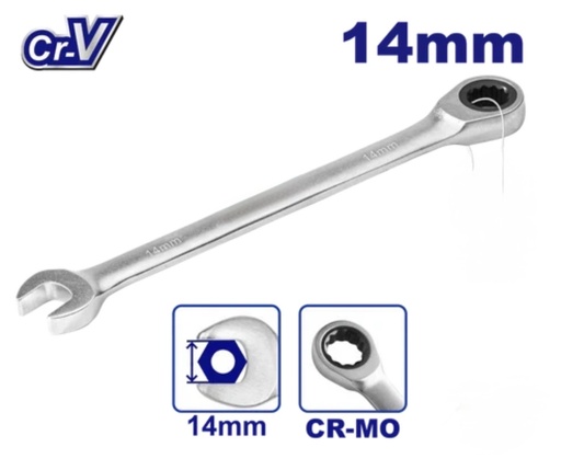[YDS-0643] YDS COMBINATION RATCHET WRENCH 14MM -CHINA