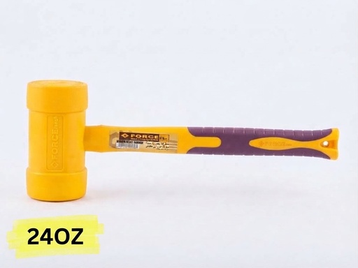 FORCE RUBBER HAMMER YELLOW 24OZ FIBRE HANDLE - LMGH24F-24-CHINA