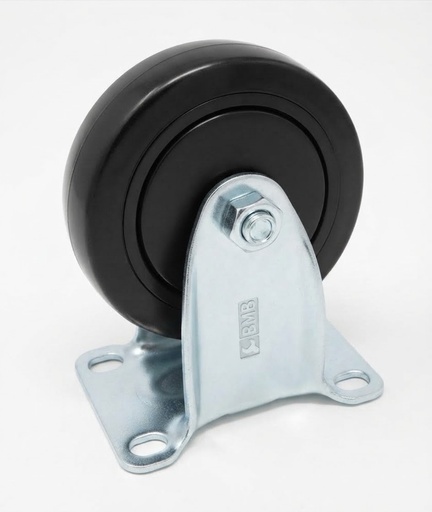 BMB WHEEL BLACK RUBBER FIX 4" 100MM - CHINA